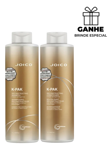 Kit Joico K-pak Shampoo E Condicionador 1l Com Brinde
