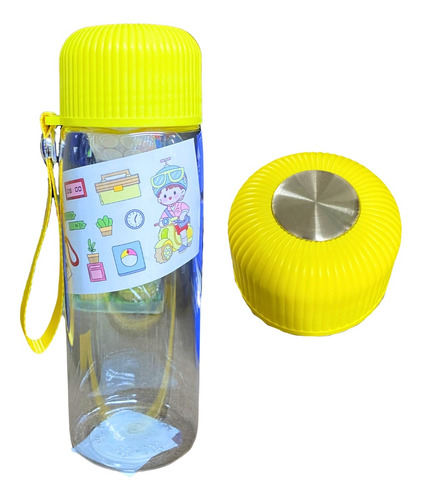 Botella Termo 650ml Agua Con Sticker Deporte Gym Trabajo