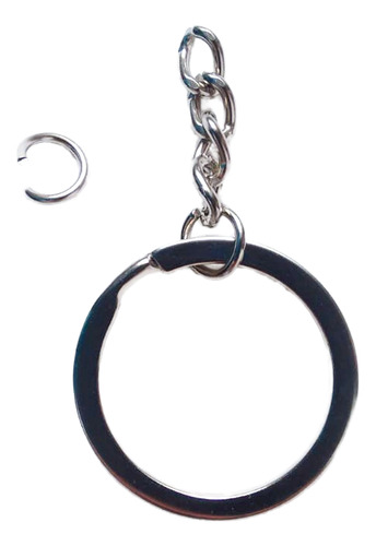 100 Argollas Cadena Aros Llaveros Resina Manualidades