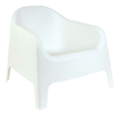 Imagen 3 de 9 de Set De 4 Sillones Plastico Skarpo Negros + Mesa Ratona