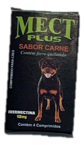 Mect Plus  Ivermectina P/ Cães Contra Pulga 12mg Sabor Carne