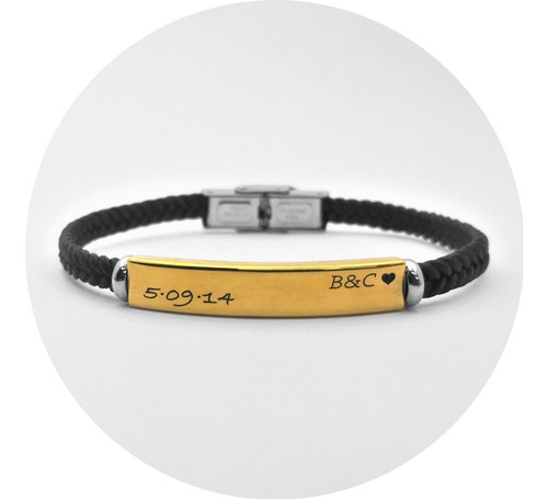 Imagen 3 de 6 de Pulsera Spotify Acero Grabado Láser Personalizado 1113