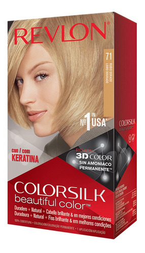 Tinte Para Cabello Colorsilk Beautiful Keratina Rubio Dorado