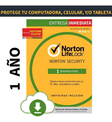 Antivirus Norton Security Para 1 Dispositivo 1 Año