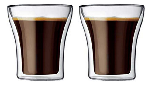 Bodum Assam Doble Pared De Vaso - Dof Vidrio, Juego De 2.