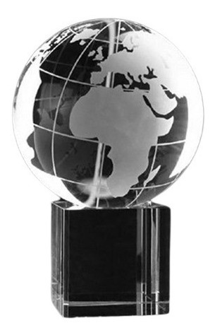 Imagen 1 de 2 de Globo Terraqueo De Cristal