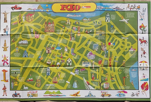 Mapa Turismo Antigo - Rio De Janeiro 1980 - Revista 4 Rodas