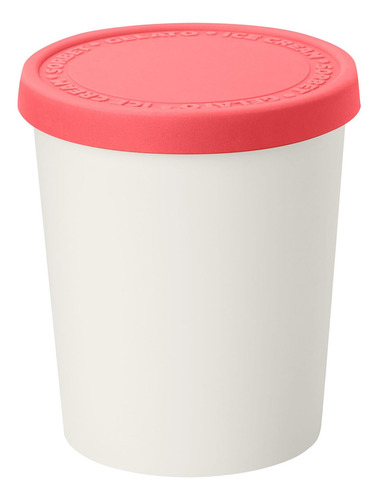 Recipiente Reutilizable Para Helado Casero Frambuesa 1l