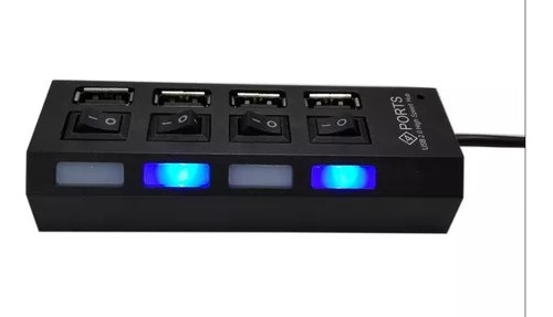 Hub 4 Puertos Multi Usb 2.0 Indicador Luz / Practico!
