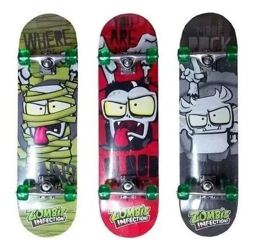 Imagen 6 de 10 de Skate Patineta Zombie Infection Original 80cm X 20cm / C