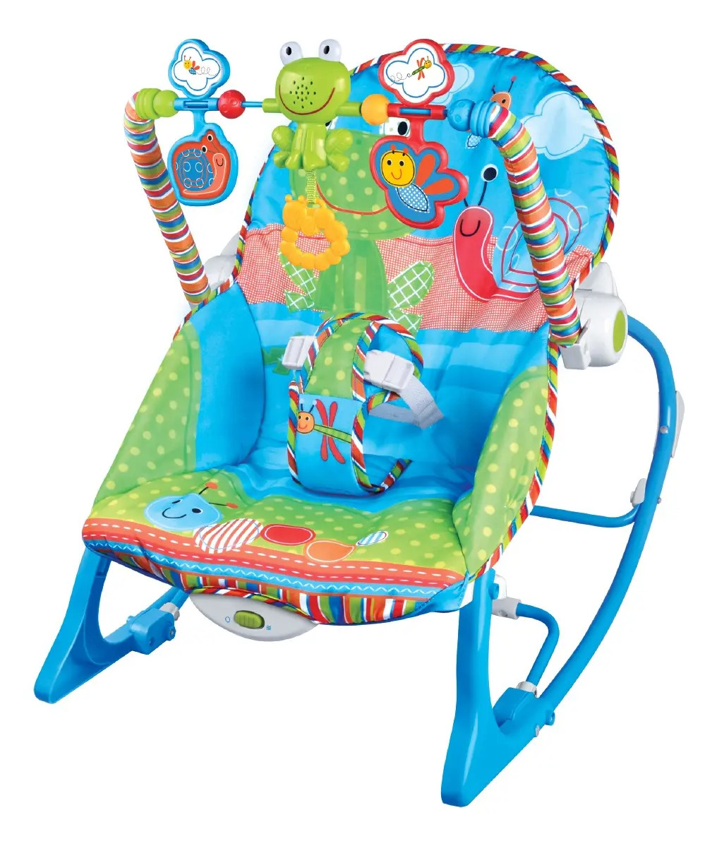 Cadeira Descanso Musical Funtime Maxi Baby Até 18kgs Azul Azul