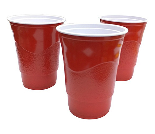 Set 50 Vasos Rojos 500cc  Ideal  Para Fiestas - Beer Pong