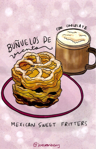 Tarjeta Postal: Buñuelos De Viento Con Chocolate