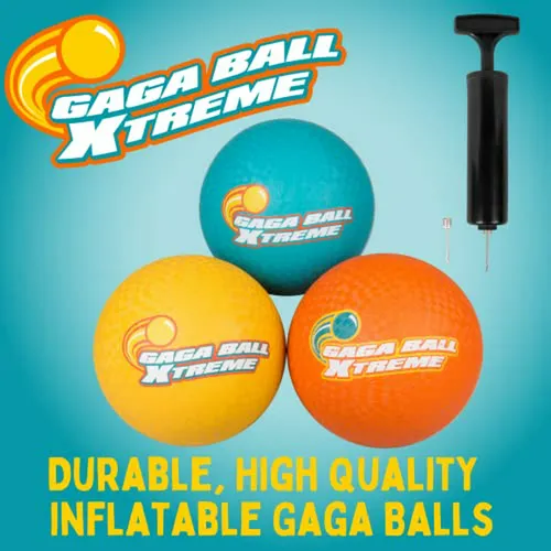 Bolas De Playground Gaga: 3 Unidades Con Bomba De Aire