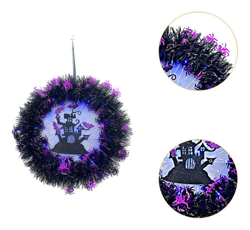 Decoração De Anel Floral De Guirlanda Artificial Brilhante