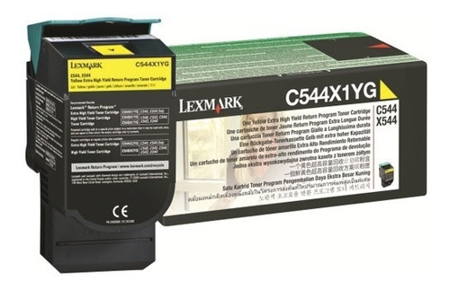 Toner  C544 Original Color Amarillo Para Impresoras Lexmark