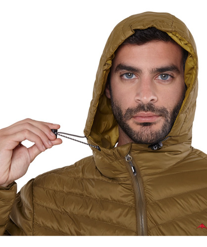 Campera De Pluma Montagne Hombre Neegan Con Capucha Duvet