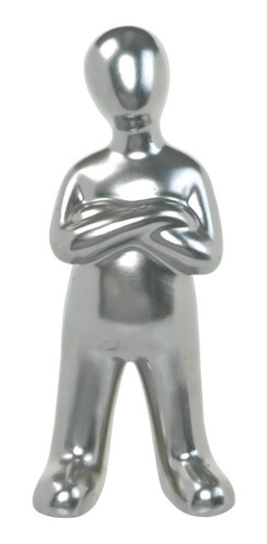 Figura Decorativa Astronauta Silver Mediano