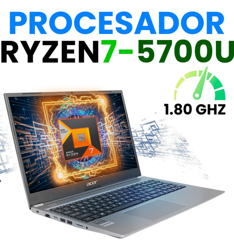 Laptop Acer Aspire 15.6 Ryzen 7 S5 16gb Ram 512gb Ssd +funda