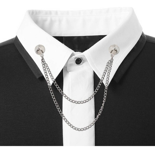 Broches De Solapa Cuello Camisa Moda Hombre Mujer Cadenitas