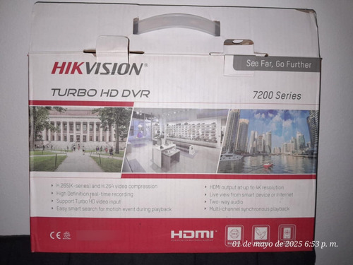 Dvr Hikvision Ds-7204hghi-f1 4 Canales 1080p Hd + 4 Cámaras (Usado)