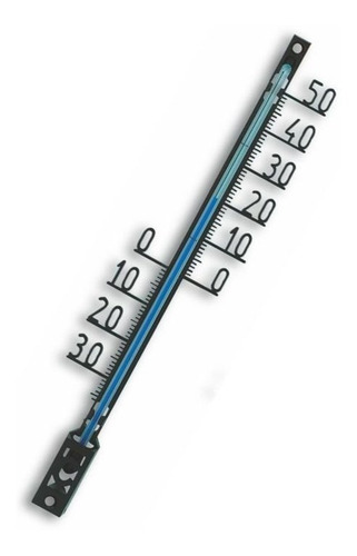 Termômetro Ambiente Alemão Em Metal Vazado -30+50 41cm Tfa