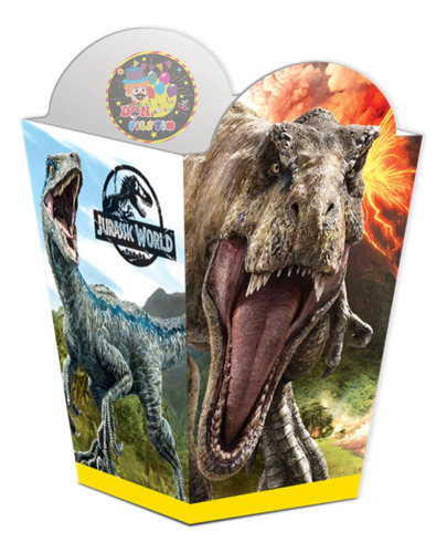 18 Cajas Palomera Palomita Fiesta Dinosaurios Jurassic World