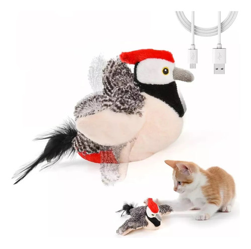 Un Pájaro De Juguete Para Gatos, Con Forma De Pájaro Carpint