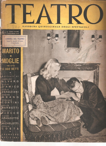 Revista Teatro Nº 1 Noviembre 1949
