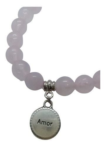 Imagem 5 de 7 de Pulseira De Esfera 8 Mm De Quartzo Rosa Pedra Do Amor