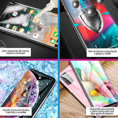 Imagen 7 de 10 de Funda Silicona Gamuza + Film Hydrogel Para Todos iPhone 13