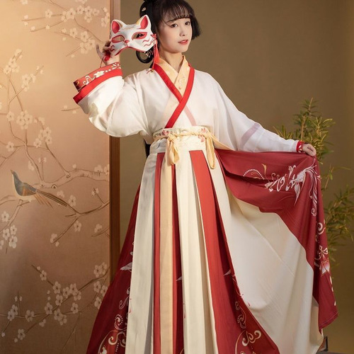 Disfraz De Hanfu Con Falda Plisada Para Mujer, Cosplay Ancie