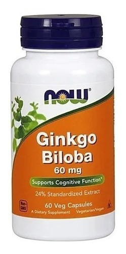 Extracto De Ginkgo Biloba Ayuda Salud Cerebro 60mg 60 Cáps 