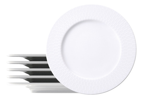 Juego Platos Postre Santorini Porcelana 6 Pz 21cm Tramontina