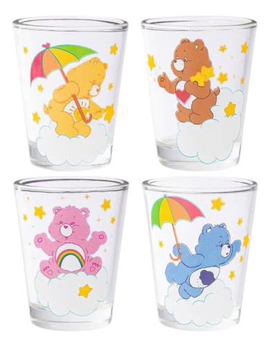 Juego De 4 Mini Vasos 1.5 Onzas Silver Buffalo Care Bears Cl