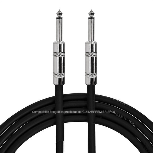 Cable Audio Guitarra Instrumentos Plug - Plug Metal Cromo 3m