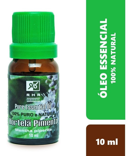 Oleo Essencial De Hortelã Pimenta 100% Puro 10 Ml - Rhr