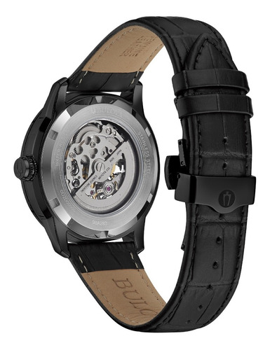 Imagen 3 de 6 de 98a283 Reloj Bulova Sutton Automatic 43mm Negro/rosado