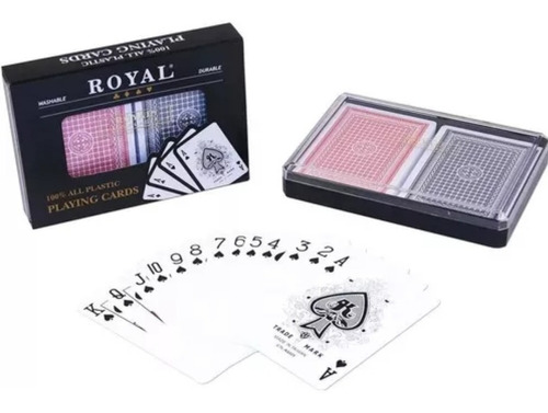 Cartas De Poker Royal Original Juego Profecional Con Estuche