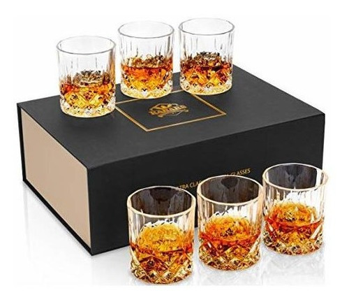 Kanars - Juego De 6 Vasos De Whisky Con Caja Elegante 