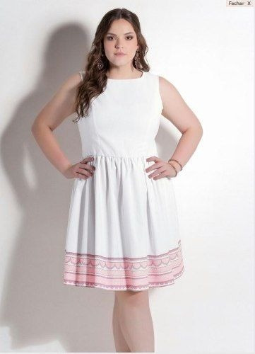 vestido branco plus size para casamento civil