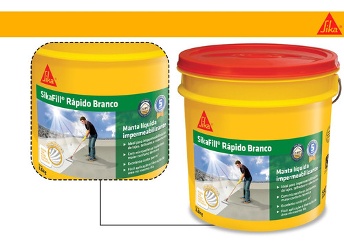Manta Liquida Emborrachada Sikafill Rápido-bd 3,5kg