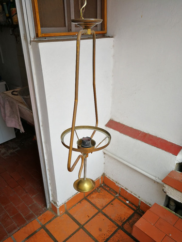 Lámpara De Bronce Antigua 