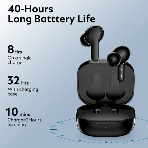 Imagen 4 de 10 de Auriculares Qcy T13 In-ear Inalámbricos Negro Bluetooth 5.1