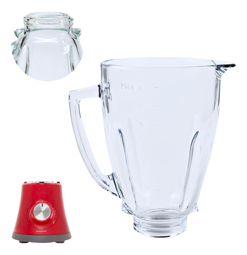 Jarra Redonda Compatível C/ Liquidificador Oster Vidro 1,25l