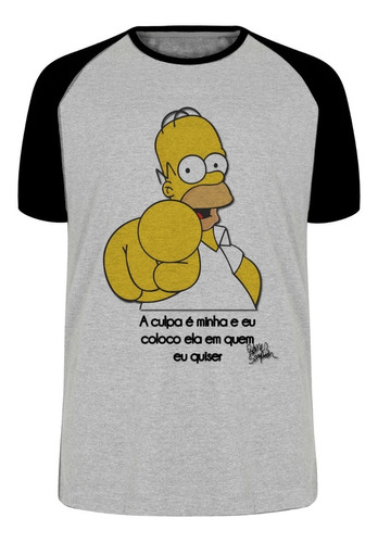 Camiseta Blusa Plus Size Homer Simpsons Culpa Minha Coloco