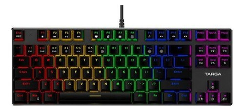 Teclado Gamer Retroiluminado Targa Tg K250m Color del teclado Negro Idioma Español Latinoamérica