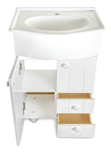 Imagen 3 de 8 de Vanitory Laq 50cm 2 Ptas 2 Cajons (mueble Solo) Envio Gratis