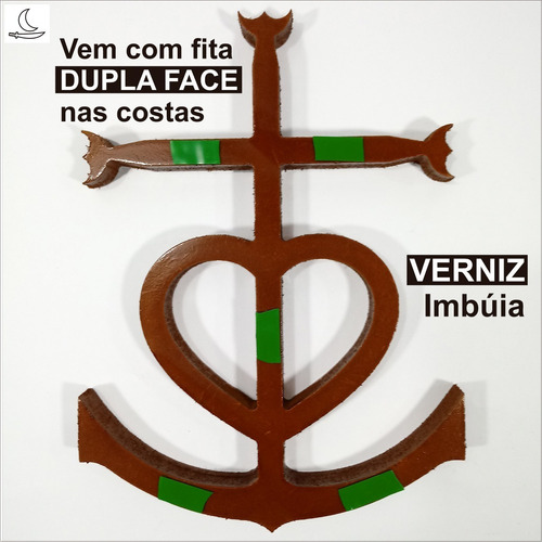 Imagem 3 de 5 de Cruz De Camargue 20cm - Sta Sara Kali Cigana - Envernizada