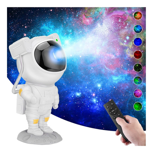Lampara Astronauta Proyector Galaxia Nebulosa Estrella Laser